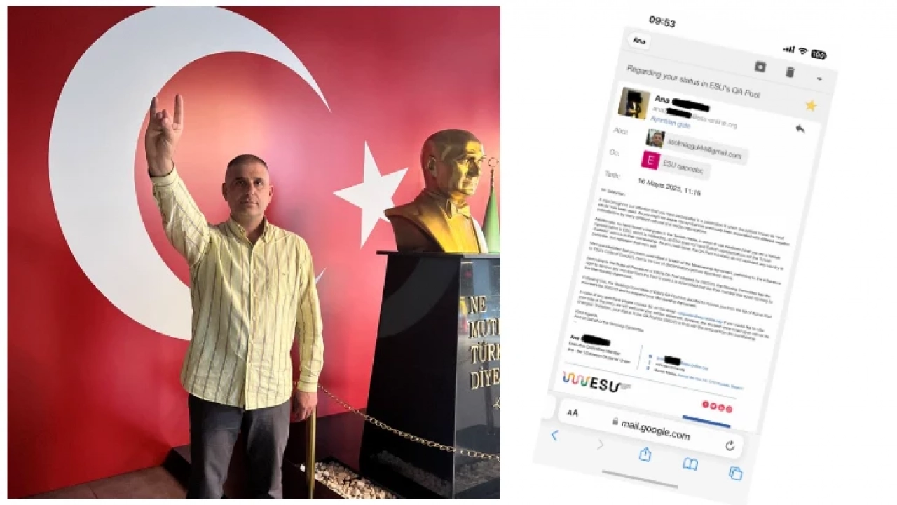 'Bozkurt İşareti' Sakıncalı bulundu üyeliği askıya alındı