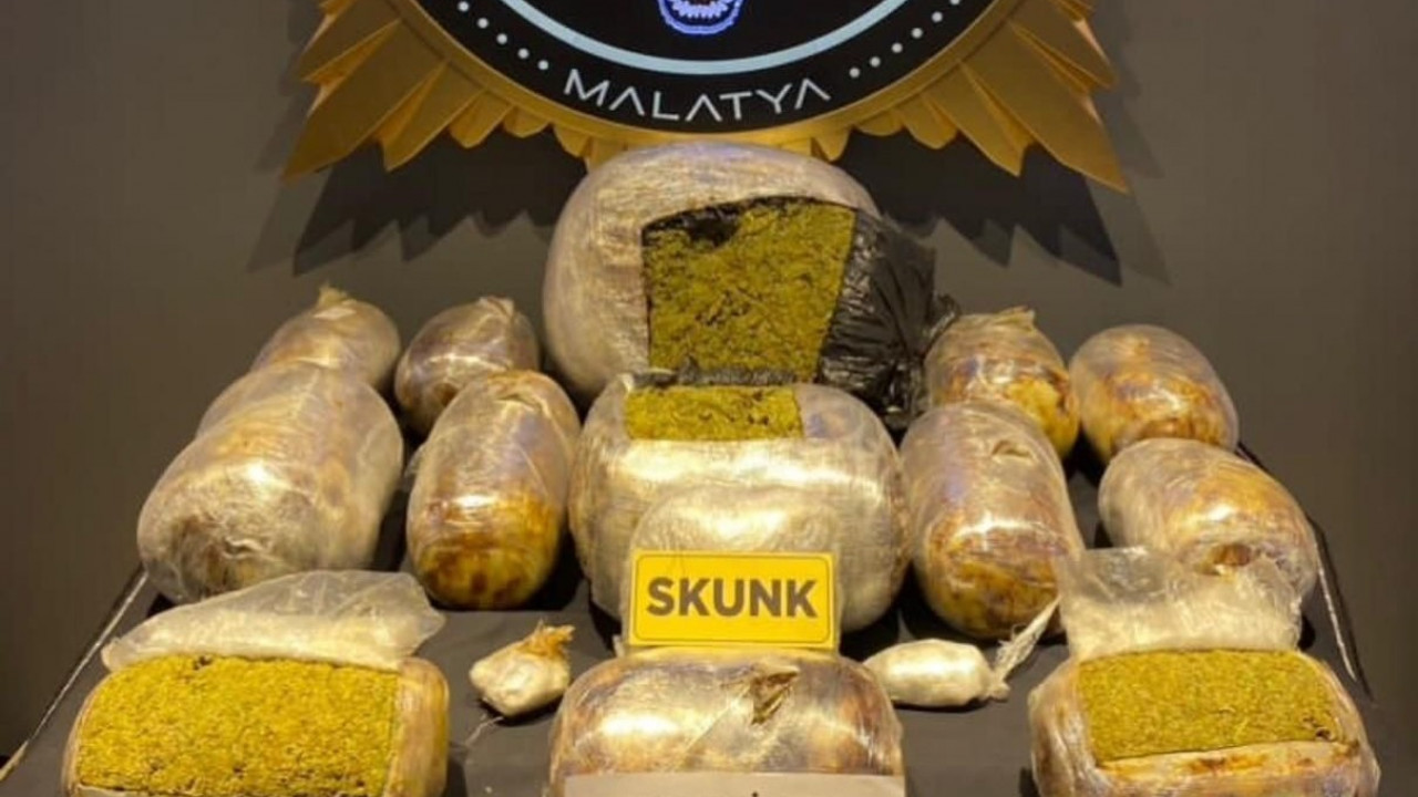 Malatya'da bir haftada 58 kilo 343 gram skunk ele geçirildi