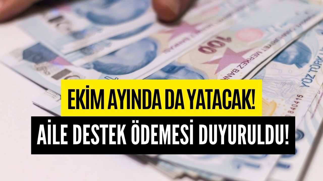 Haneden 1 Kişinin Başvurması Yeterli! Bakanlık Ekim Ayında Tamı Tamına 1250 Lira Yatıracak