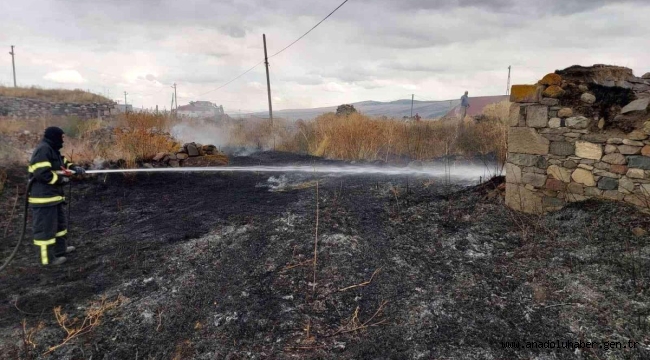 Ardahan’da Meydana Gelen Anız Yangını Söndürüldü