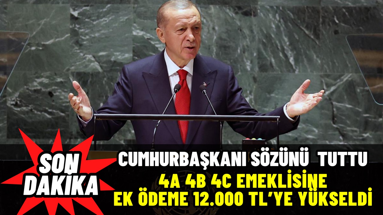 Cumhurbaşkanı emekliye sözünü tutuyor! 4A 4B 4C emeklisine 12.000 TL ödeme için imza atıldı