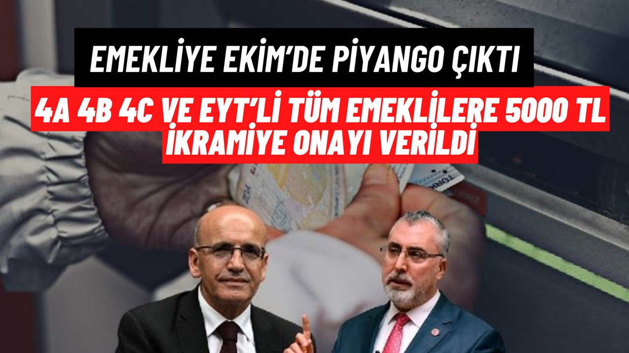 Emekliye Ekim’de piyango çıktı! 5.000 TL ikramiye SSK, Bağ-Kur, 4C ve EYT emeklisinin tamamına IBAN’dan yatıyor