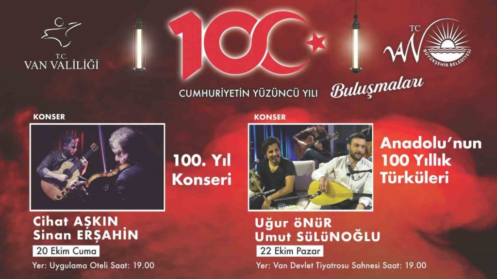 Cumhuriyetin 100. Yılına Özel Konserler Düzenleniyor