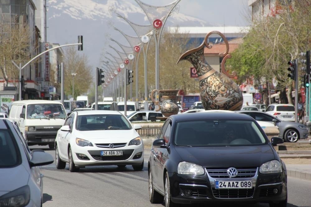 Erzincan’da Araç Sayısı 70 Bine Dayandı