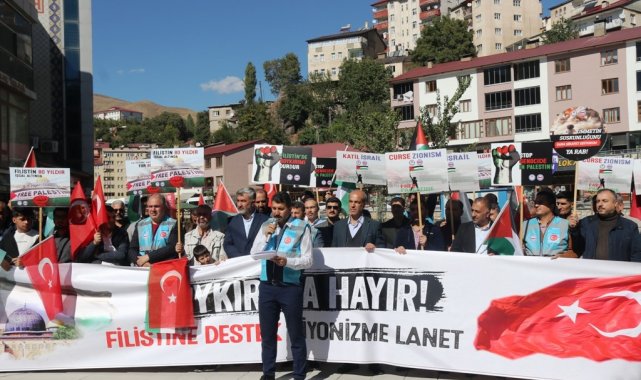 Bitlis’ten İsrail’i Kınama Protestosu