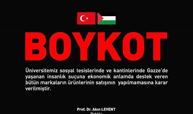 Ebyü’den İsrail Ürünlerine Boykot Kararı