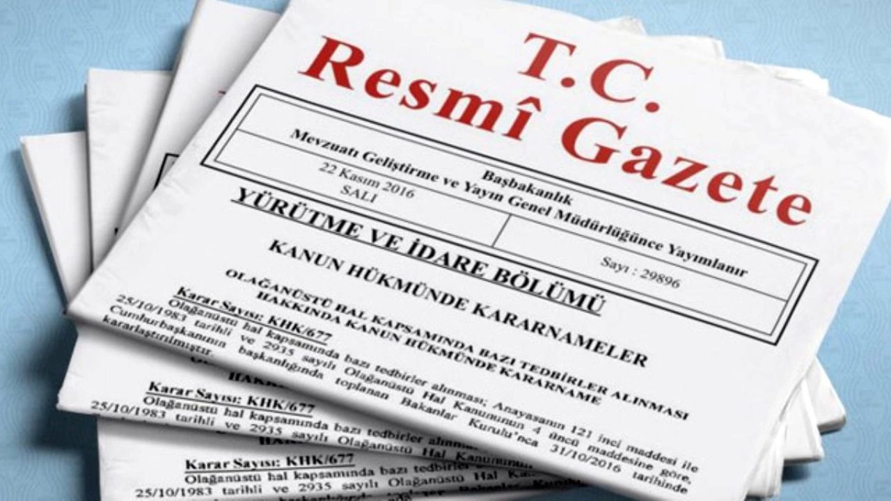 Karar Resmi Gazete'de Yayımlandı