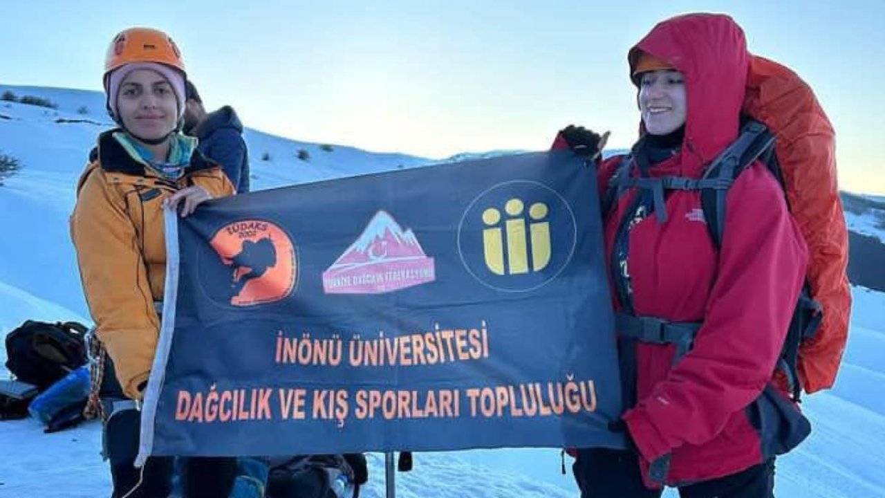 İnönü Üniversitesi Topluluğu, Kurtik Dağı'na Kış Dağcılığı Eğitim Kampı'na Katıldı