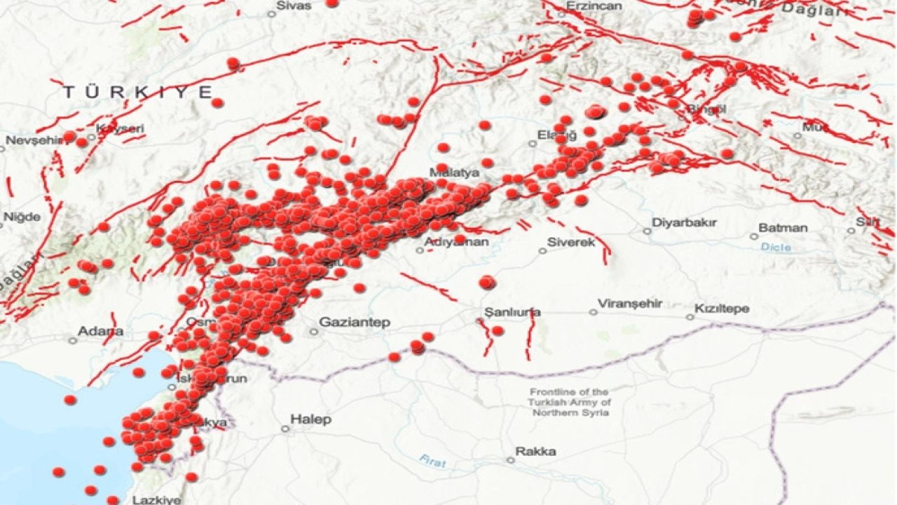 Deprem Haritasında Malatya Kıpkırmızı