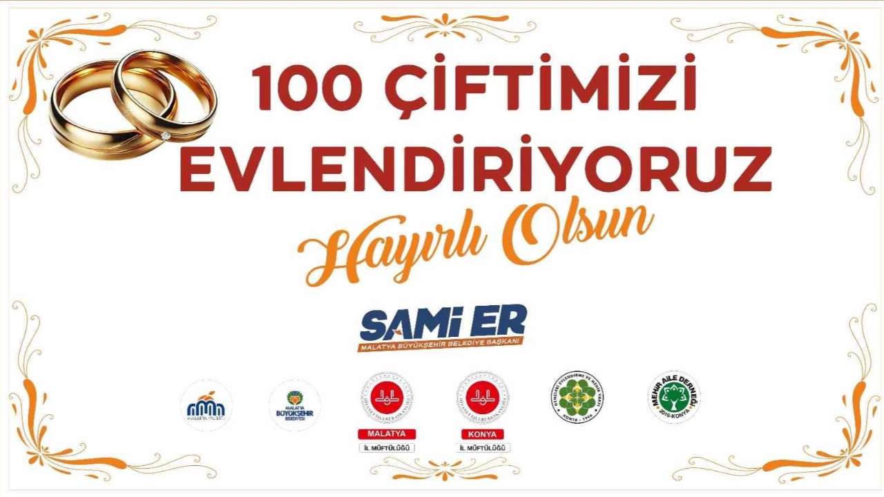 Malatya’da 100 çiftin nikahı Diyanet İşleri Başkanı ile kıyılacak