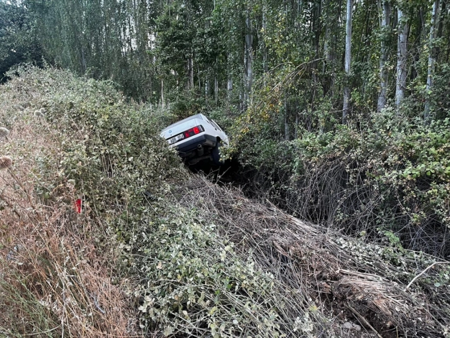 Malatya'da şarampole devrilen otomobildeki 2 kişi yaralandı