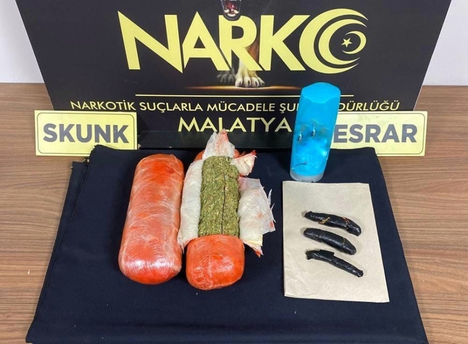 Malatya'da bir haftada 58 kilo 343 gram skunk ele geçirildi