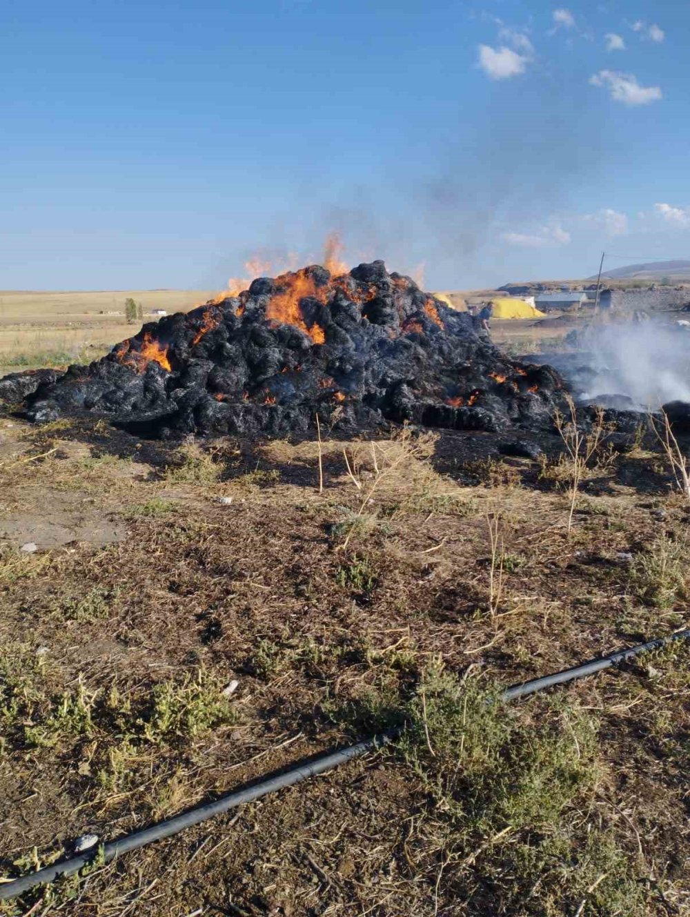 Kars’ta 20 Ton Ot Küle Döndü