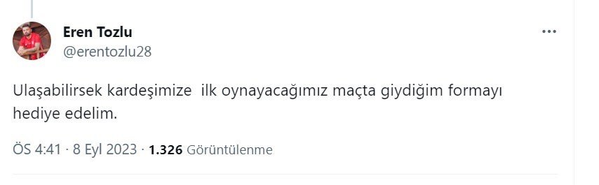 Eren Tozlu Minik Hayranına Seslendi